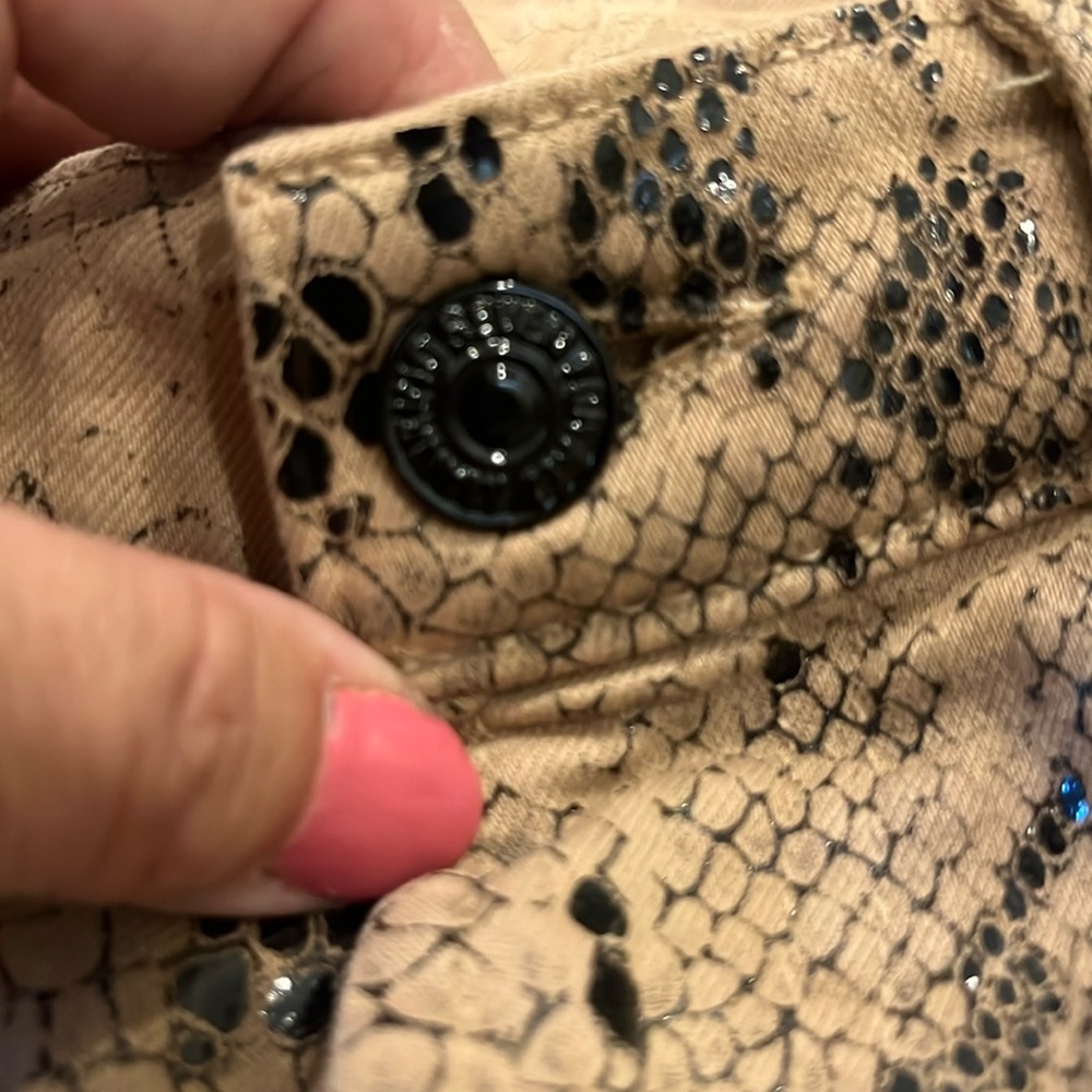 7 For All Mankind Women’s ‘the skinny’ Snake Print Pants size 24 - Picture 4 of 12